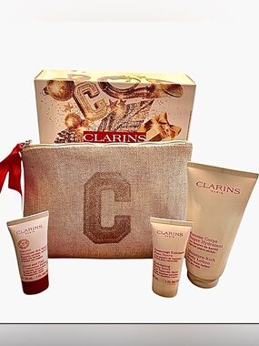 Clarins 4 Piece Gift Set Body Care Essentials or Spa Day Smooth